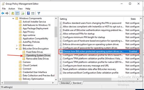 pre boot authentication BitLocker